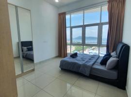 Southbay Seaview Condo A2 10minQueensbay 10minSpice，位于峇六拜的酒店