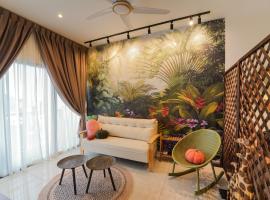 Tropical Bali at Horizon Ipoh 8Pax 2CarPark，位于怡保的带按摩浴缸的酒店