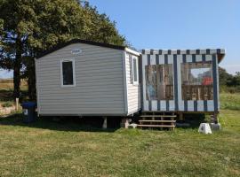 Mobil home 4x8m et terrasse 18m2，位于Évrunes的酒店