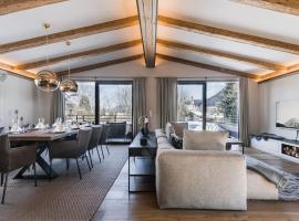 Genießen Sie Bergblick & Sauna im modernen Chalet，位于格英的木屋