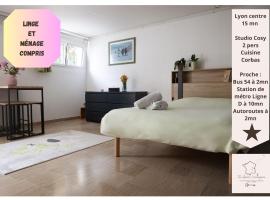 Visitez Lyon Studio frais & cosy Lyon - Eurexpo - LDLC Arena，位于科尔巴斯的酒店