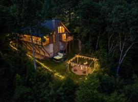 Maggie Valley Cabin with Beautiful Mountain Views, HotTub, Pet Friendly, GameRoom, FirePlace，位于马吉谷的酒店