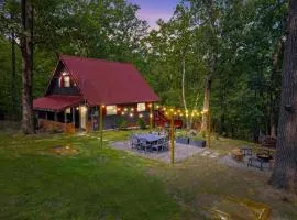 Red A Frame Shenandoah Escape Fire Pit BBQ