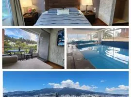 Excelente Vista panoramica,piscina,sauna,seguridad 24h,acojedor,confortable,Excellent panoramic view, swimming pool, private security 24h comfortable and cozy