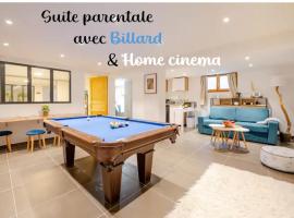 Logement avec billard, home cinéma et terrasse privatisés，位于Neuvecelle的民宿