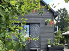 Amazing little house on an island with garden，位于里加的酒店