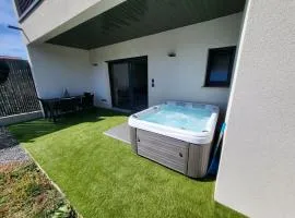 Rez-de-jardin de Maison avec spa et borne d'arcade