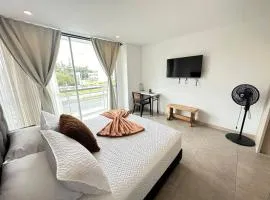 Belmonte218-Apartaestudio en Av centenario con piscina gym bbq