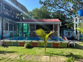 Beach house with pool for 6 people - Las Penitas，位于拉斯彭尼塔斯的别墅