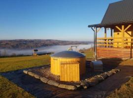 Domki całoroczne DŁUGOSZÓWKA pod Rzeszowem, Jacuzzi-Sauna-Basen-Alpaki，位于Zaborów的酒店