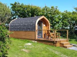 Sea and Mountain View Luxury Glamping Pods Heated，位于霍利黑德的酒店