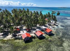 Cabaña sobre el mar de las islas de San blas Yansailadub，位于Masargantupo的别墅