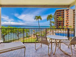 KBM Resorts: Kaanapali Shores KS-260 Full Ocean View beach kid amenities Includes Rental Car，位于卡纳帕利的酒店