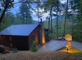 The cozy Lazy Laurel with year-round mountain views, hot tub, fire pit，位于车里罗格的酒店