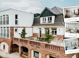 MAINTERRASSE Boardinghouse am Fluss klimatisierte Apartments mit 80qm Terrasse