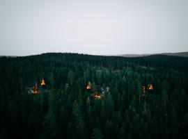 PAN Treetop Cabins，位于Åsnes的酒店