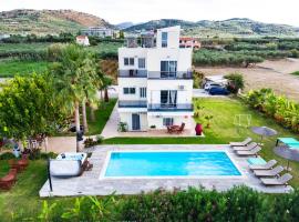 Martimi Apartments - 200M from Drapanias Beach - Pool - Hot Tub - Sauna - BBQ，位于基萨莫斯的酒店