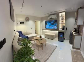 الأجنحة الراقية جناح غرفة نوم وصالة بجانب البوليڤارد Elegant Suites Suite Bedroom & living room near Boulevard，位于利雅德的公寓