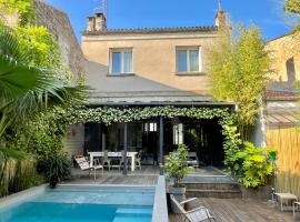 Family house Bordeaux centre, pool + garden，位于波尔多的酒店