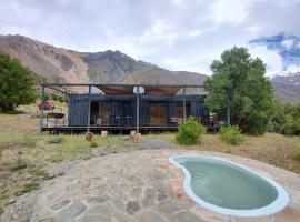 Refugio con vista al Volcán，位于Lo Valdés的别墅