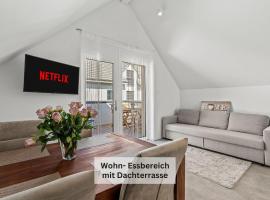 Ferienhausträume-Bodensee Apartment mit Dachterrasse，位于克罗伊茨林根的自助式住宿