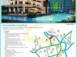 2bdr condo rental furnished, w parking wifi free use pool，位于达沃市的民宿