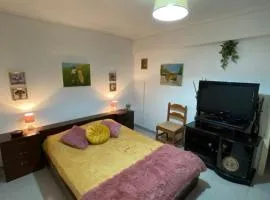 Village Mountain and Sea Horizon