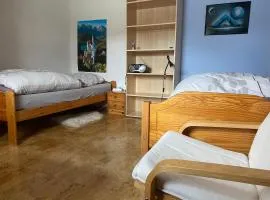 Ferienzimmer Oelhaf Zimmer in Blau Self Check-In mit Key-Tresore