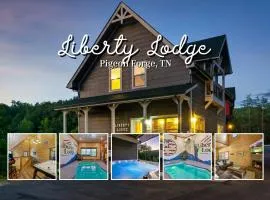 Liberty Lodge - Winter Retreat! Cozy Cabin with Pool, Hot Tub & Games