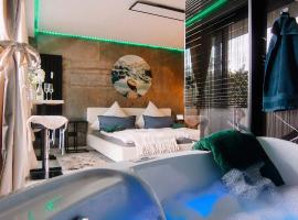 Airport Apart Exklusiv Apartment mit eigenem Whirpool 2,5 km vom Flughafen Nürnberg，位于纽伦堡的酒店