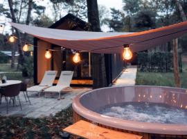 Sallands natuurhuisje Hellendoorn hottub Metz，位于Haarle的酒店