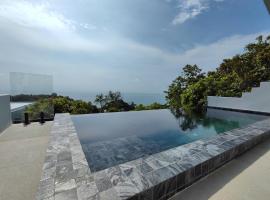 Villa Vista, piscine privée à débordement vue mer !，位于Haad Tian的酒店