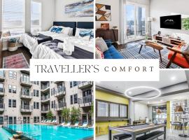 Downtown Fort Worth Luxe Retreat, Pool, Gym and Free Parking，位于沃思堡的酒店