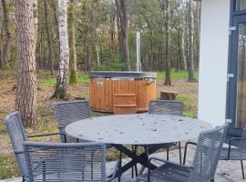 Natuurchalet Hellendoorn met Hottube!，位于Haarle的带热水浴缸的酒店
