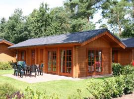 Wooden chalet in a holiday park in the Achterhoek，位于洛赫姆的酒店