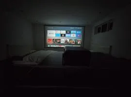Annexe with games room pool table ping pong air hockey movie projector