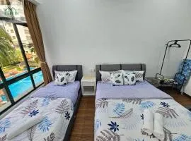 Costa Mahkota Malacca - Walking distance to Mahkota Parade, Mahkota Medical Centre, Jonker Street l Netflix l TV Games - 4pax