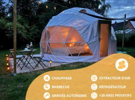 Evernest Eco Dôme Ecaussinnes，位于Restaumont的豪华帐篷