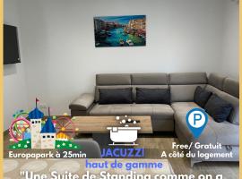 Europapark à 11km Suite Lune avec Jacuzzi，位于Friesenheim的酒店