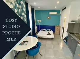 Cozy studio 3min MER nice CENTRE