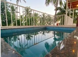 'Morjim villa ocean view' 4 bedroom sea view house turtle beach morjim Goa