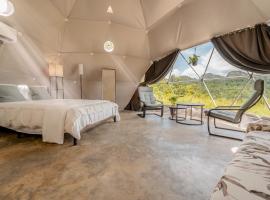Unique Glamping Experience & Romantic Dome with Nature Escape and River