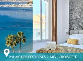 LUXURIOUS APT - BEACH - PALAIS DES FESTIVALS 2 min