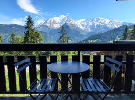 Appartement Saint Gervais les Bains vue imprenable Mont Blanc，位于圣热尔韦莱班的酒店