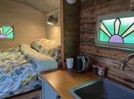 Bowhayes Farm - Camping & Glamping - Shepherd's Hut 'Pippin'