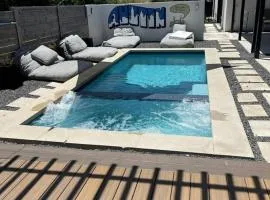 Modern 2-Home Private Oasis w Pool Hot Tub in DT