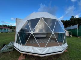 Spacious Dome Tent Glamping Camping Laie North Shore Oahu，位于拉耶的豪华帐篷