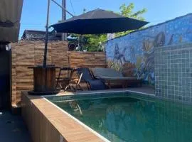 Casa com Piscina - Área da lazer familiar