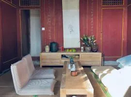 Zen mountain residence half hidden in the mountains