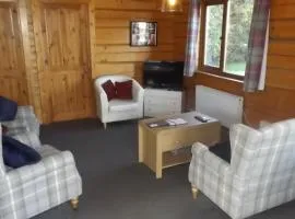 Hand built log cabin at Avonvale Holiday Lodges